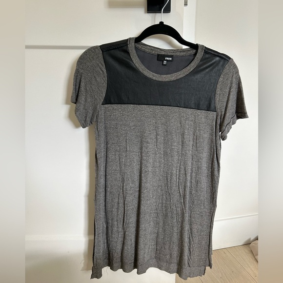 Aritzia Wilfred Faux Leather T-Shirt - Picture 2 of 3